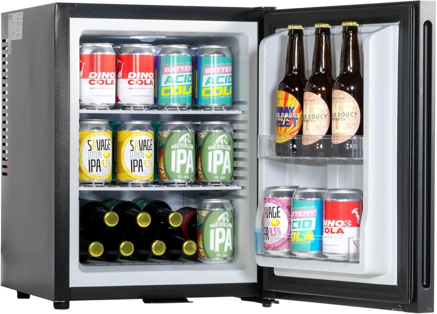 35L Mini Drinks Fridge Ultra Quiet Wine Cooler LED Light Reversible Door