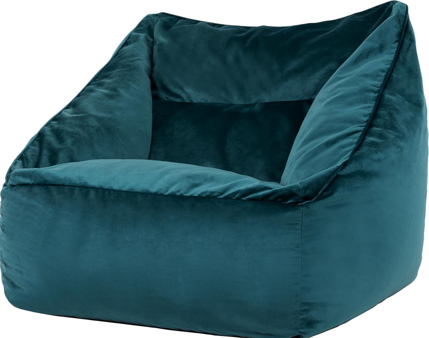 Teal Green Velvet Bean Bag Chair Adult Armchair Lounge Soft Seat Sofa