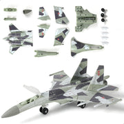 1:100 Scale SU-35 Fighter Jet Model Kit – 34 PCS Military Assembly Toy Set