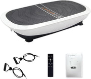 Black White XL 3D Vibration Plate Dual Motor 80 Speeds 150kg Home Gym