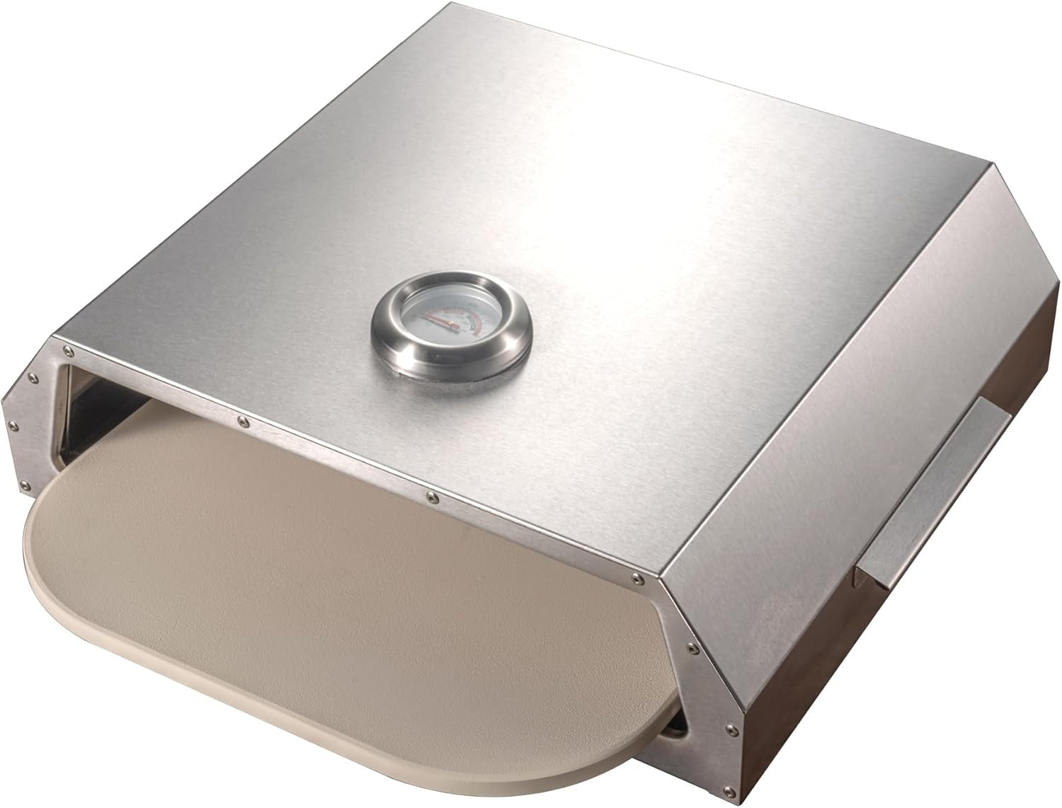 Portable Stainless Steel Pizza Oven | Outdoor BBQ Grill with Thermometer