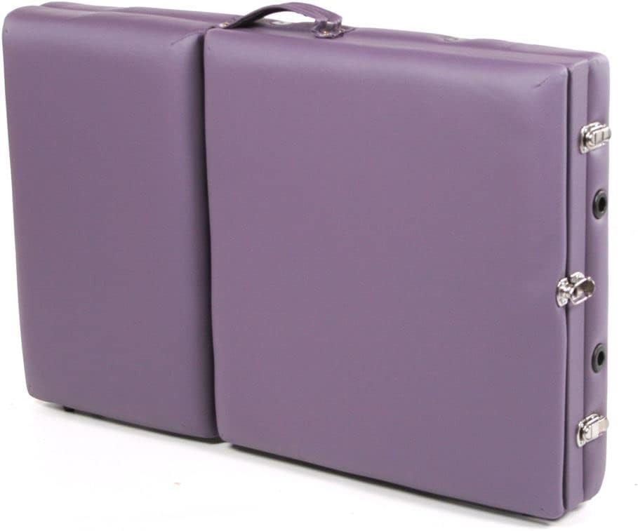 Portable Massage Table Foldable 3-Section Beauty Therapy Tattoo Bed Purple