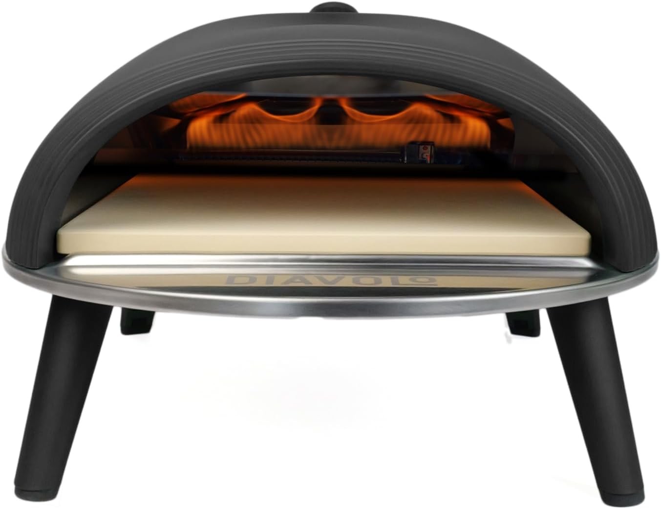 Gas Portable Pizza Oven with Peel & Bag | Outdoor BBQ Pizza Maker 500°C | Black