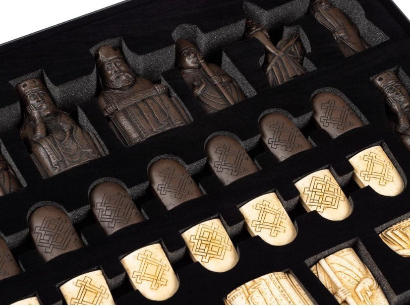 Luxury Isle of Lewis Chess Set 83mm King | Medieval Replica Pieces & Case