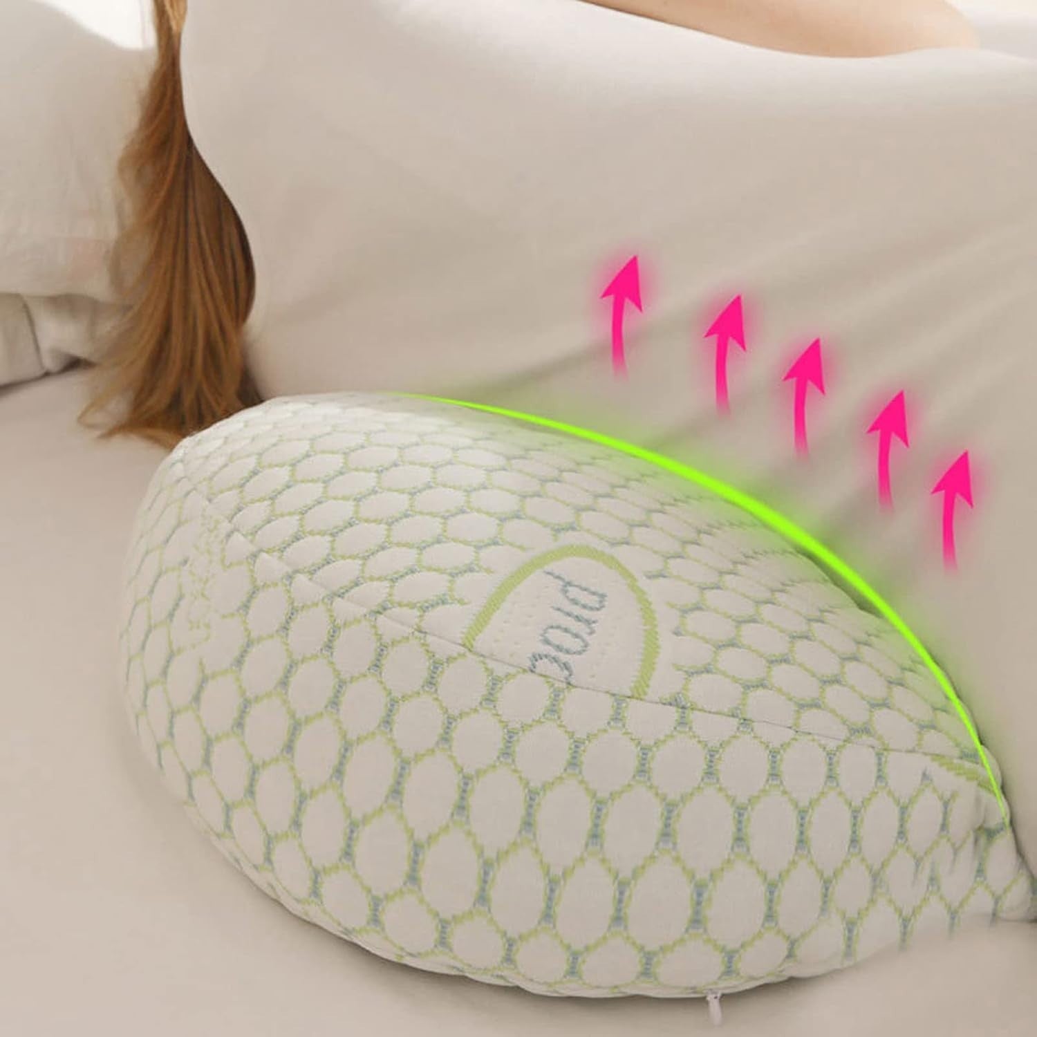 Pregnancy Pillow for Side Sleepers Double Wedge Back & Belly Support Adjustable