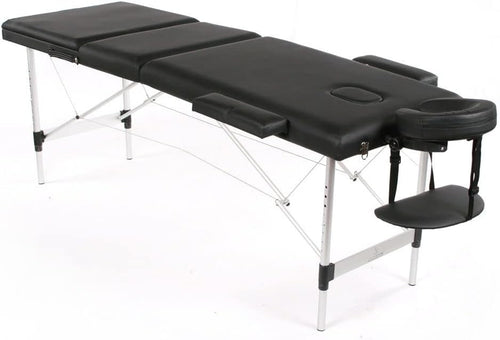 Portable Massage Table Foldable 3-Section Beauty Therapy Tattoo Bed w/ Face Hole