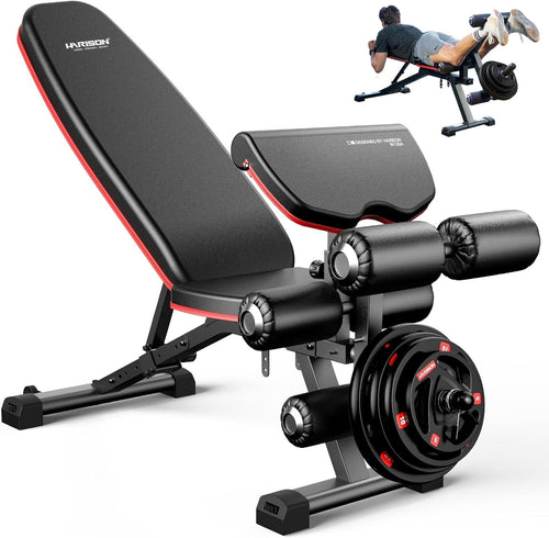 Heavy Duty Adjustable Weight Bench 1000lb Leg Extension Preacher Pad