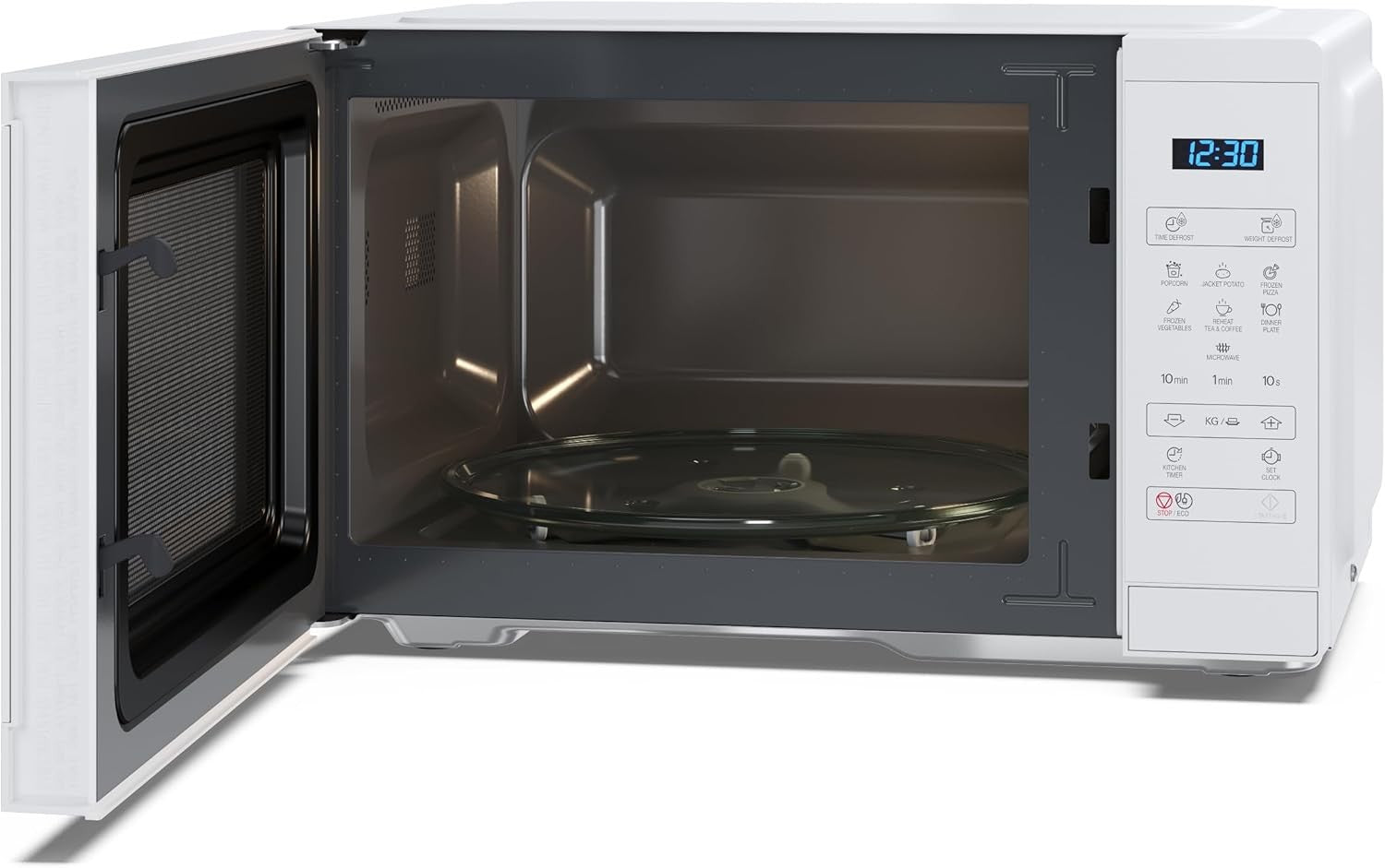 900W Solo Microwave Oven – 25L Digital, Crystal White, Touch Control