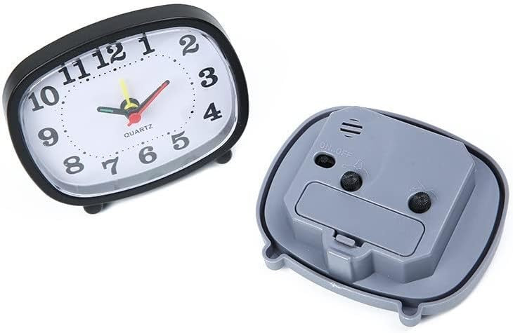 Silent Alarm Clock Non Ticking Large Display Night Light Snooze Bedside
