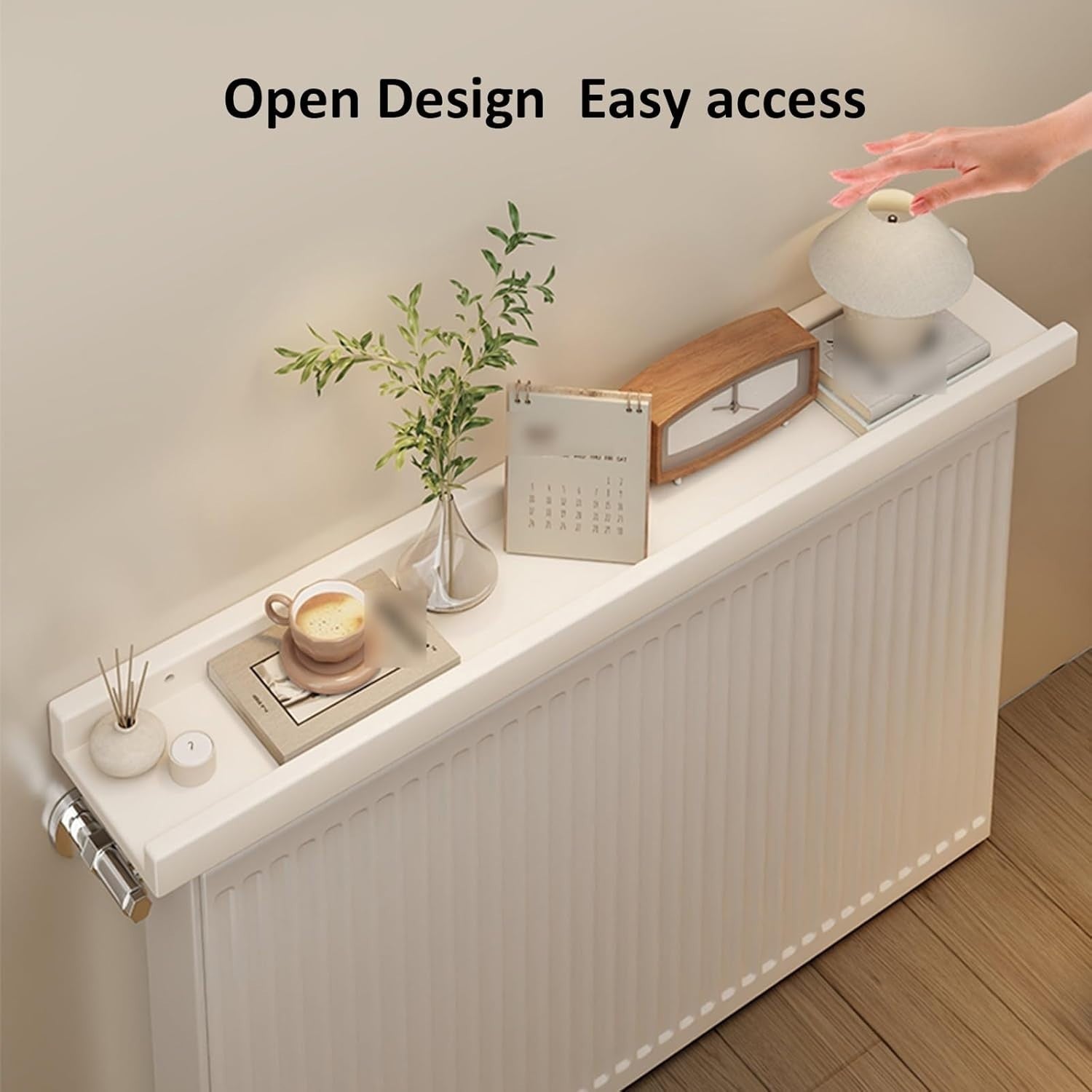 Radiator Shelf 30-120cm Wooden Top Cover | Heat-Resistant Storage & Decor