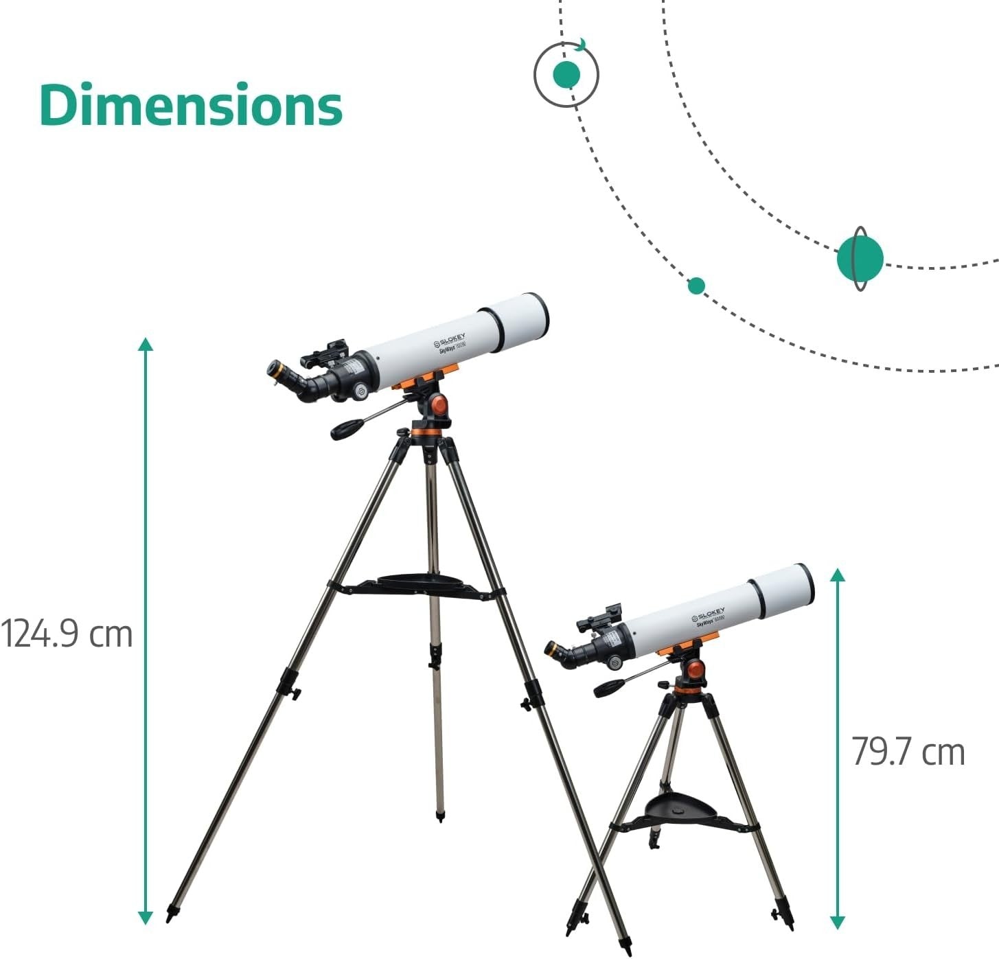 Portable White 24x-300x Telescope for Kids & Adults Stargazing Travel