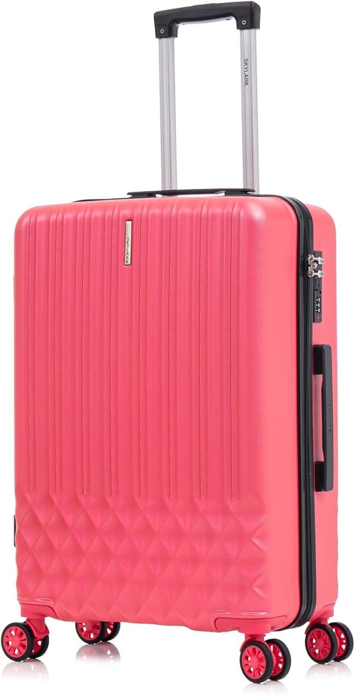 Medium 24 Inch ABS Hard Suitcase Lightweight 4 Wheel Spinner 66L