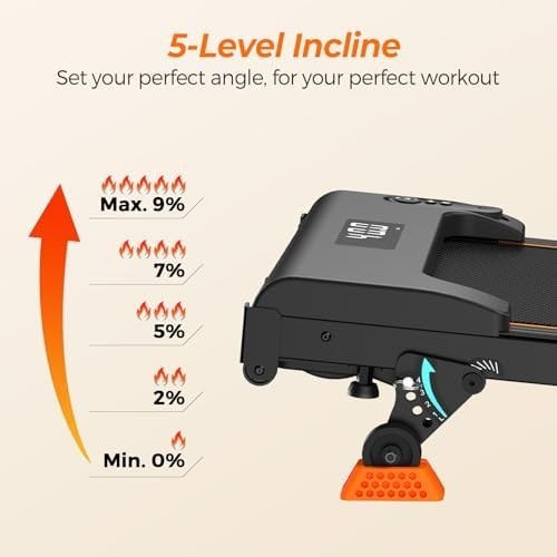 Compact Under Desk Treadmill 2.5HP 40x100cm Incline Smart App Control