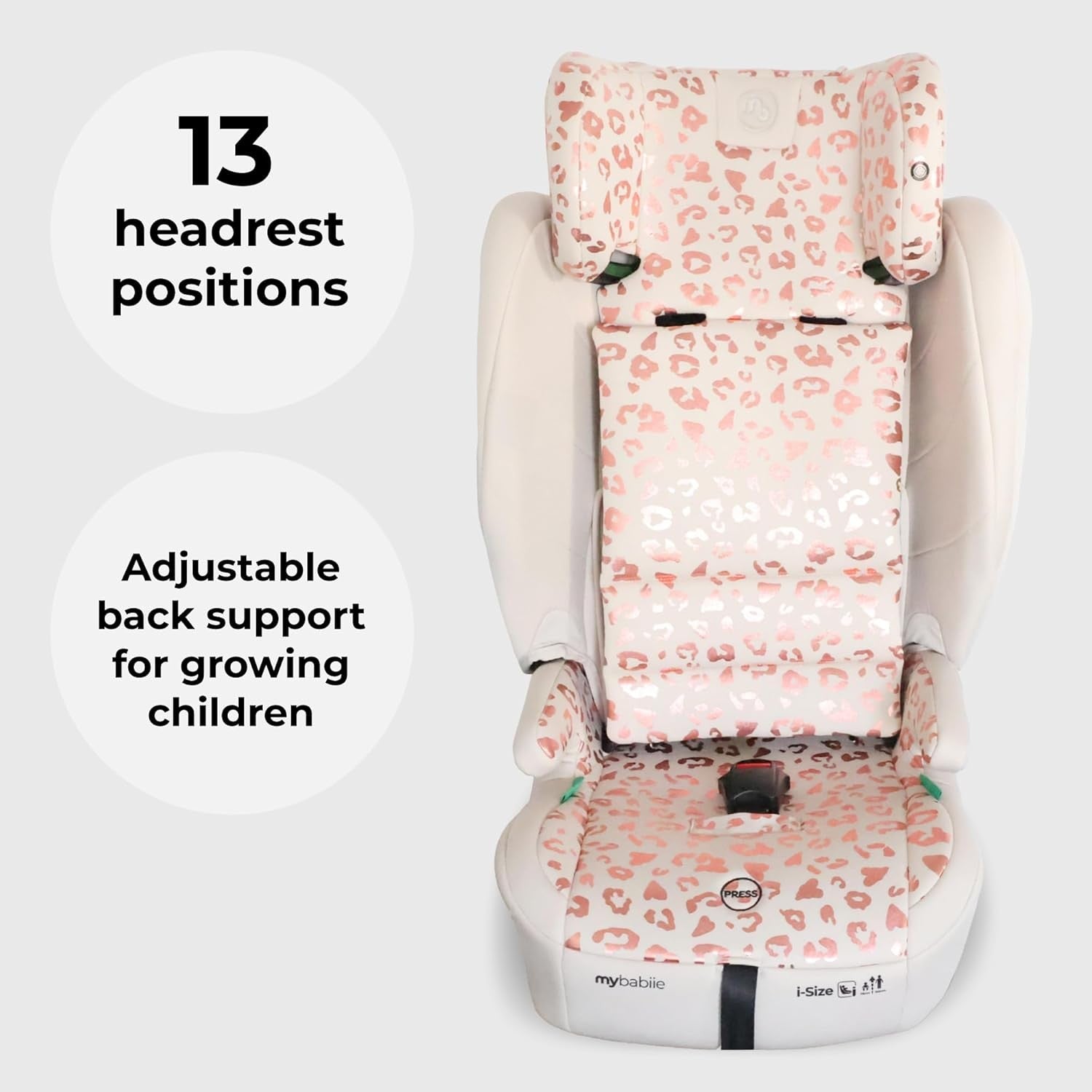 ISOFIX Toddler to Booster Car Seat i-Size Foldable Tether 15m–12Y