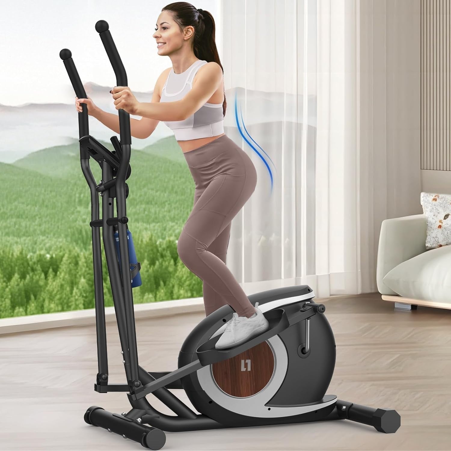 16-Level Magnetic Elliptical Cross Trainer Compact Home Gym Machine