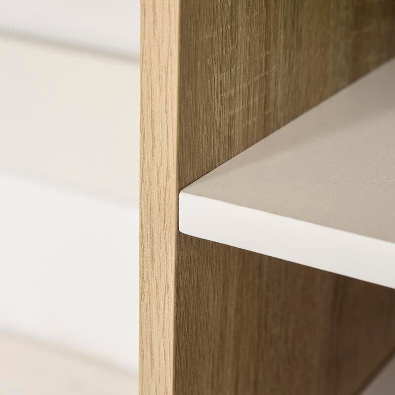 Work Desk with Shelves – Home Office Table 100cm Wide Study Desk White