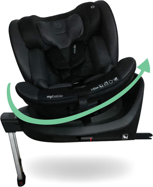 360° Rotating i-Size Baby Car Seat ISOFIX R129 Birth–12Y Support Leg
