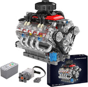 Mini V8 Engine Model Kit 487pcs DIY STEM Motor Build Mechanical Toy Set