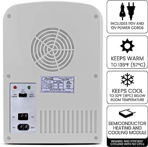 4L Mini Fridge Portable Cooler Warmer Table Top Drinks Skincare Grey