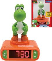 Kids Green Orange Dinosaur Alarm Clock Night Light LCD Snooze Sound
