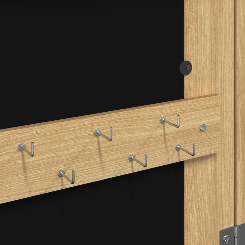 Wall Mounted Mirror Jewelry Cabinet Lockable Storage with Drawers 90cm