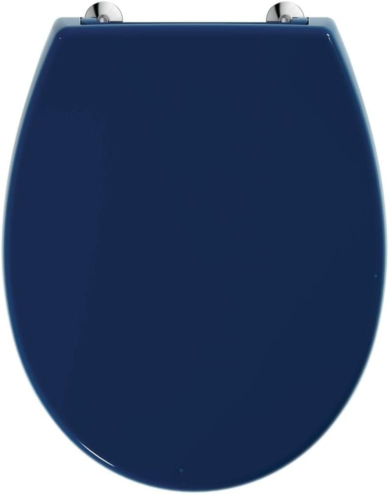 Blue Contour 21 Toilet Seat Child-Friendly Oval Stainless Steel Hinges