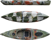 Sit Inside Fishing Kayak Stable Recreational Canoe w/ Paddle Seat