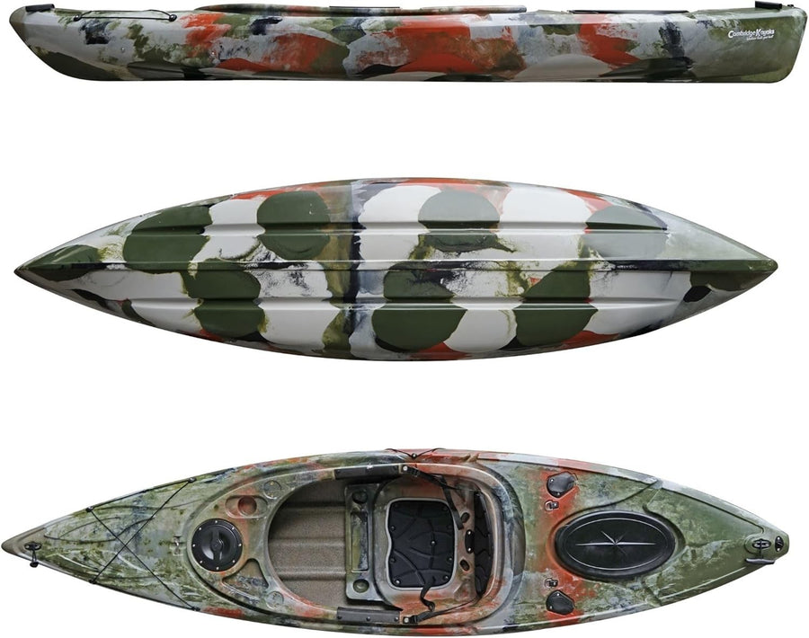 Sit Inside Fishing Kayak Stable Recreational Canoe w/ Paddle Seat