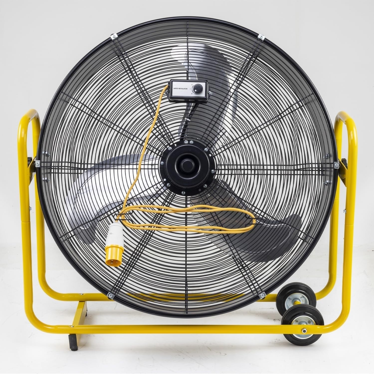 30" Heavy Duty Drum Fan – 2-Speed Industrial Floor Cooling Wheels & Adjust Tilt