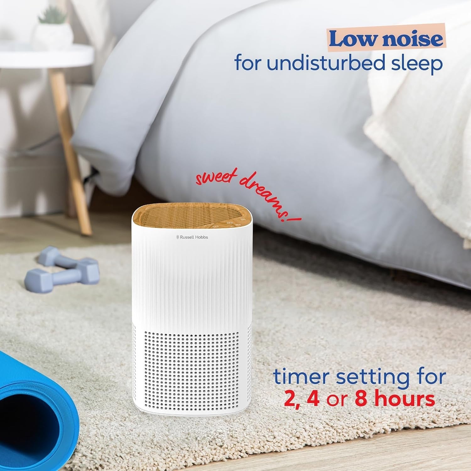 Mini Air Purifier CADR 100m³/h Bedroom Allergy Odor LED Aroma