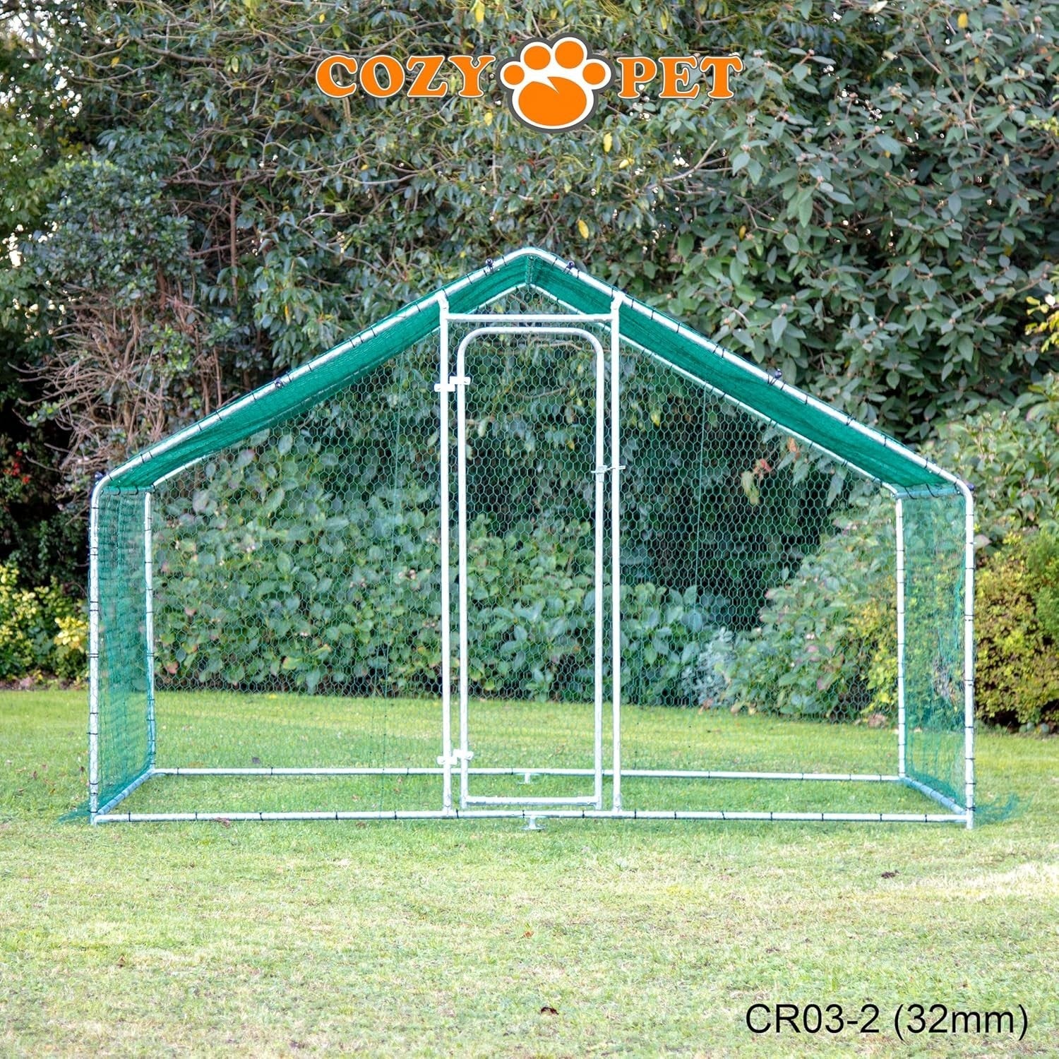 3x2m Walk In Chicken Run 32mm Heavy Duty Steel Coop
