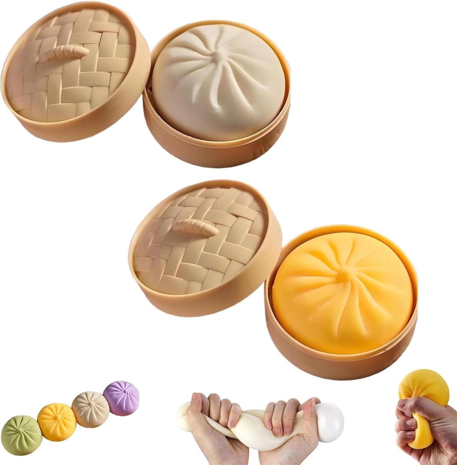 Giant Dumpling Squishy Stress Relief Jumbo Squeeze Fidget Toy