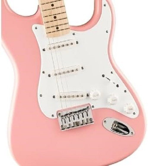Strat Style Electric Guitar Maple Neck Pink Shell Finish