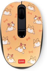 Cute Corgi Wireless Mouse Compact USB 1600 DPI Laptop PC