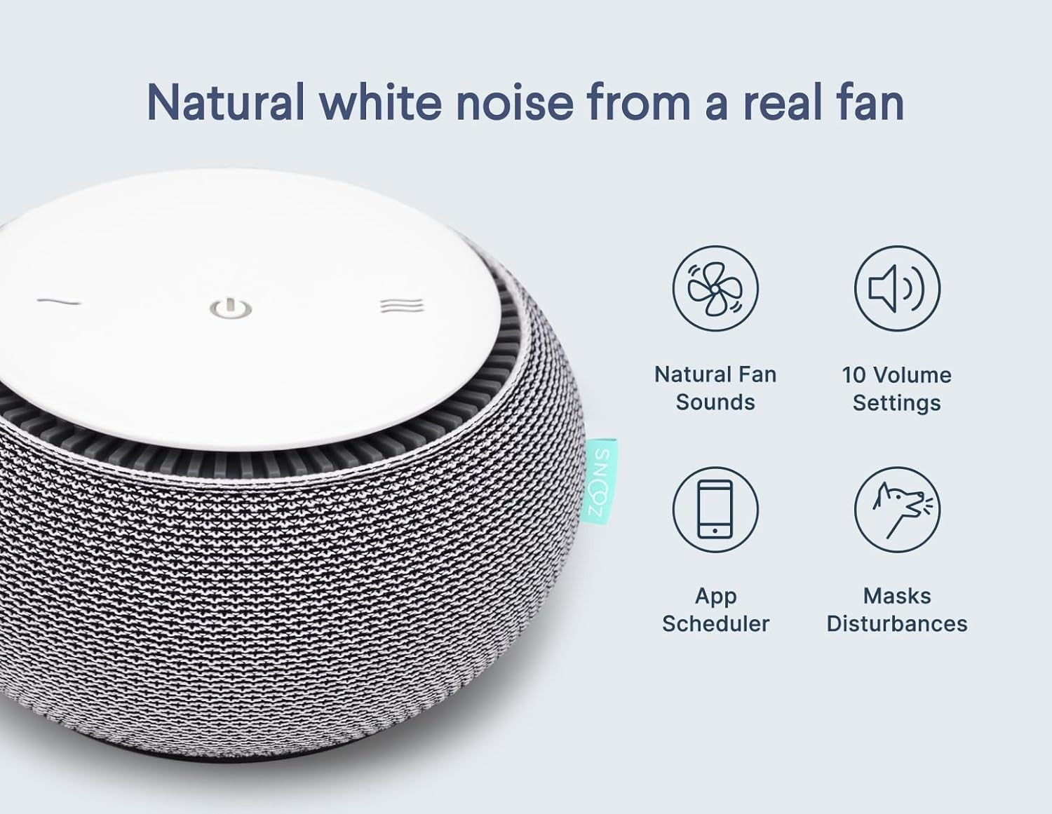 Non-Looping White Noise Machine Real Fan Sleep Sound Night Light App