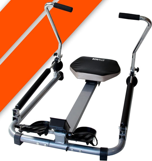 Compact Hydraulic Rowing Machine Adjustable Resistance LCD Home Rower 120KG