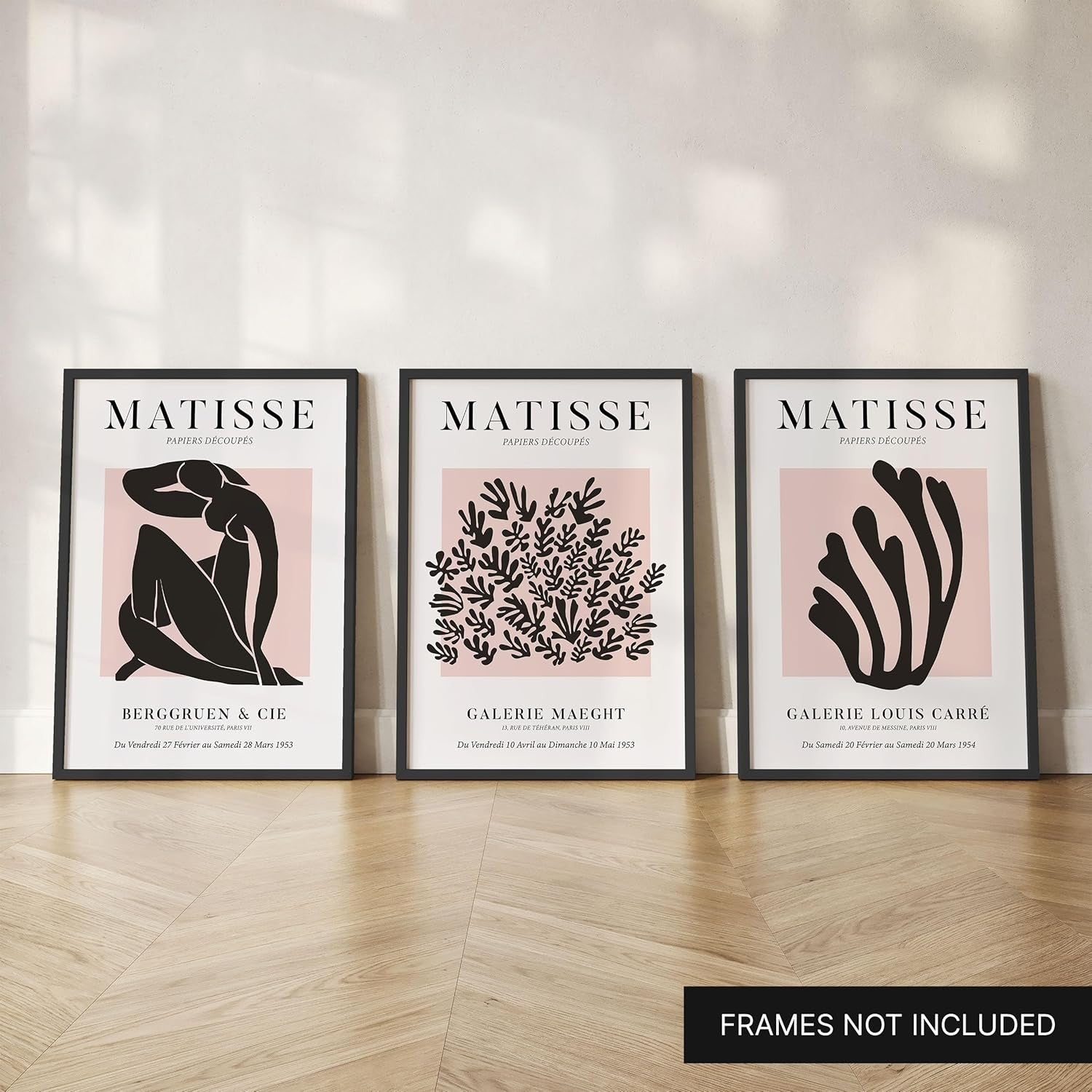 Set of 3 Abstract Gallery Wall Prints A4 Minimalist Posters