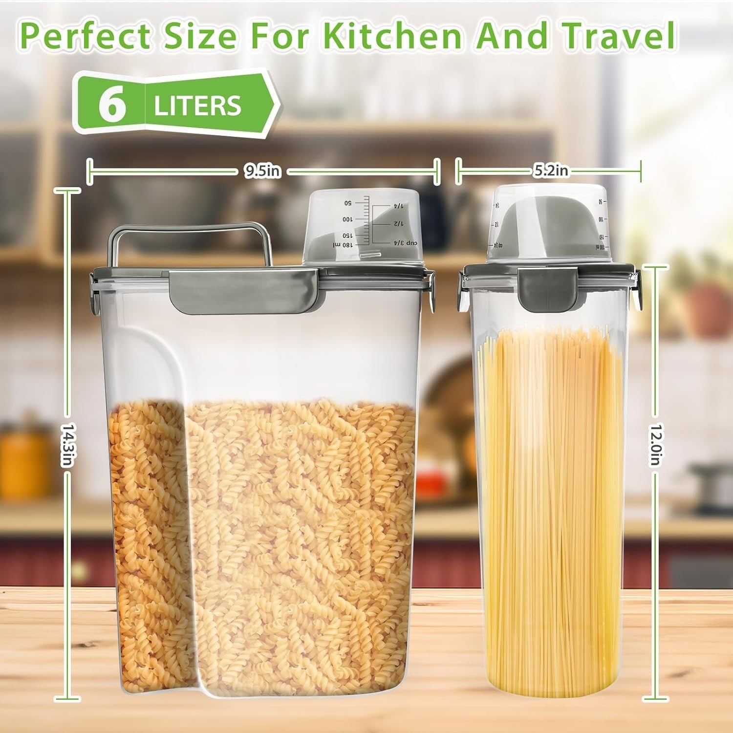 6L Airtight Rice Storage Container w Pour Spout