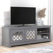 150cm TV Stand Cabinet Unit for 65” TV | Grey Wood Media Console Shelf
