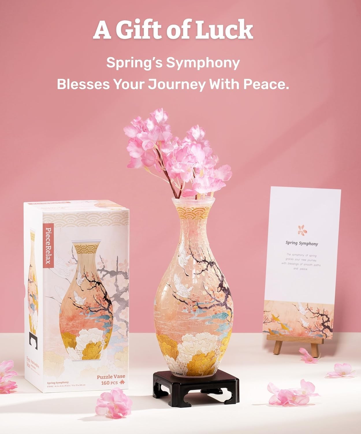 3D Puzzle Flower Vase DIY Home Decor Floral Display Gift 160 Pieces