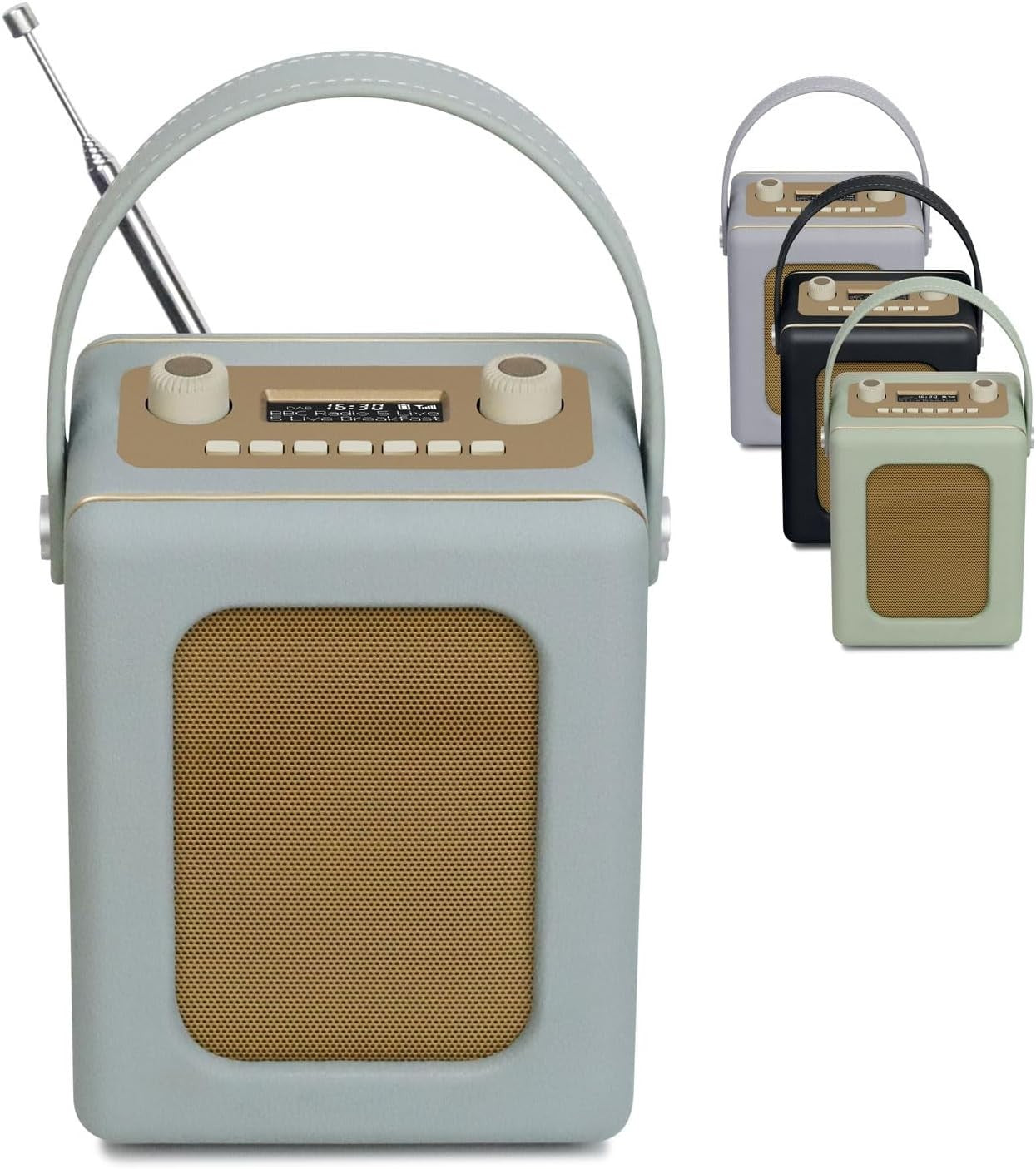 Portable DAB+ Digital Radio Bluetooth CR9 Blue 20hr Play Dual Alarm