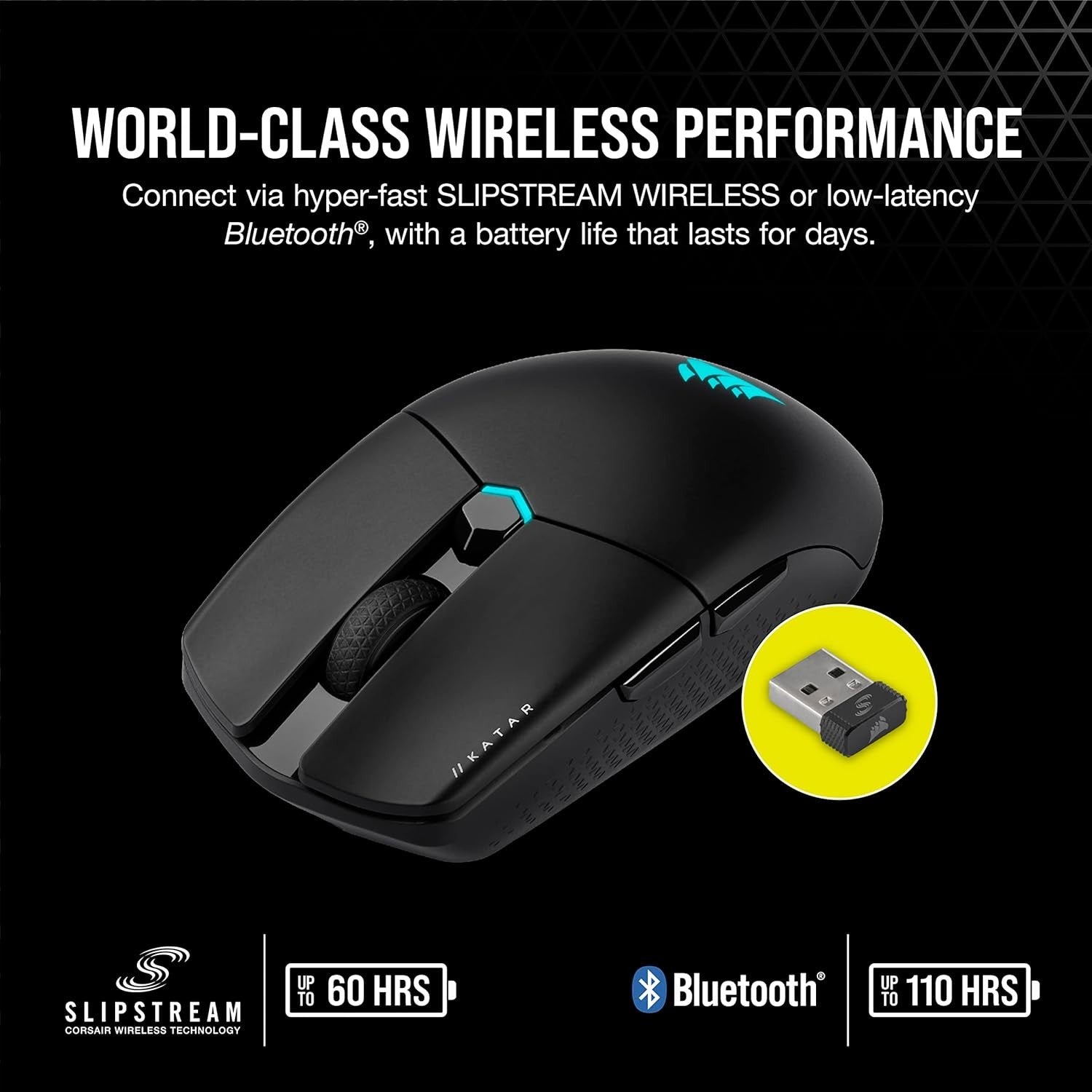 Ultra-Light Wireless Gaming Mouse 26K DPI 110Hr Battery FPS Pro