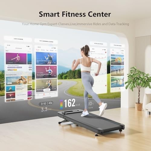 Walking Pad Treadmill 10% Auto Incline 2.5HP Under Desk Quiet Smart App Routes