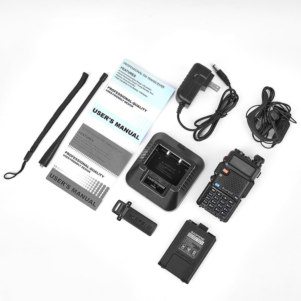 8W Dual Band Walkie Talkie 128CH VHF UHF FM Radio Emergency