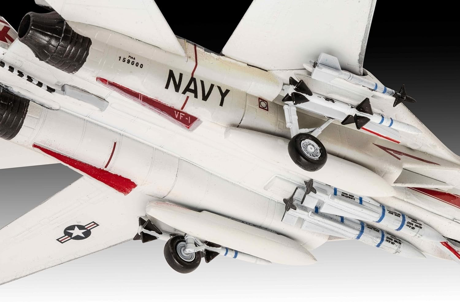 1:144 F-14A Tomcat Fighter Jet Model Kit | Unpainted Plastic | Detailed Build