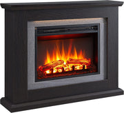 39” Oak Electric Fireplace Freestanding LED Flame Heater 2kW Remote