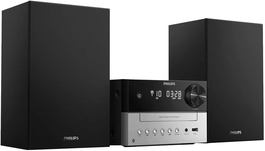 Micro HiFi Music System Bluetooth CD Player FM Radio USB 18W Stereo