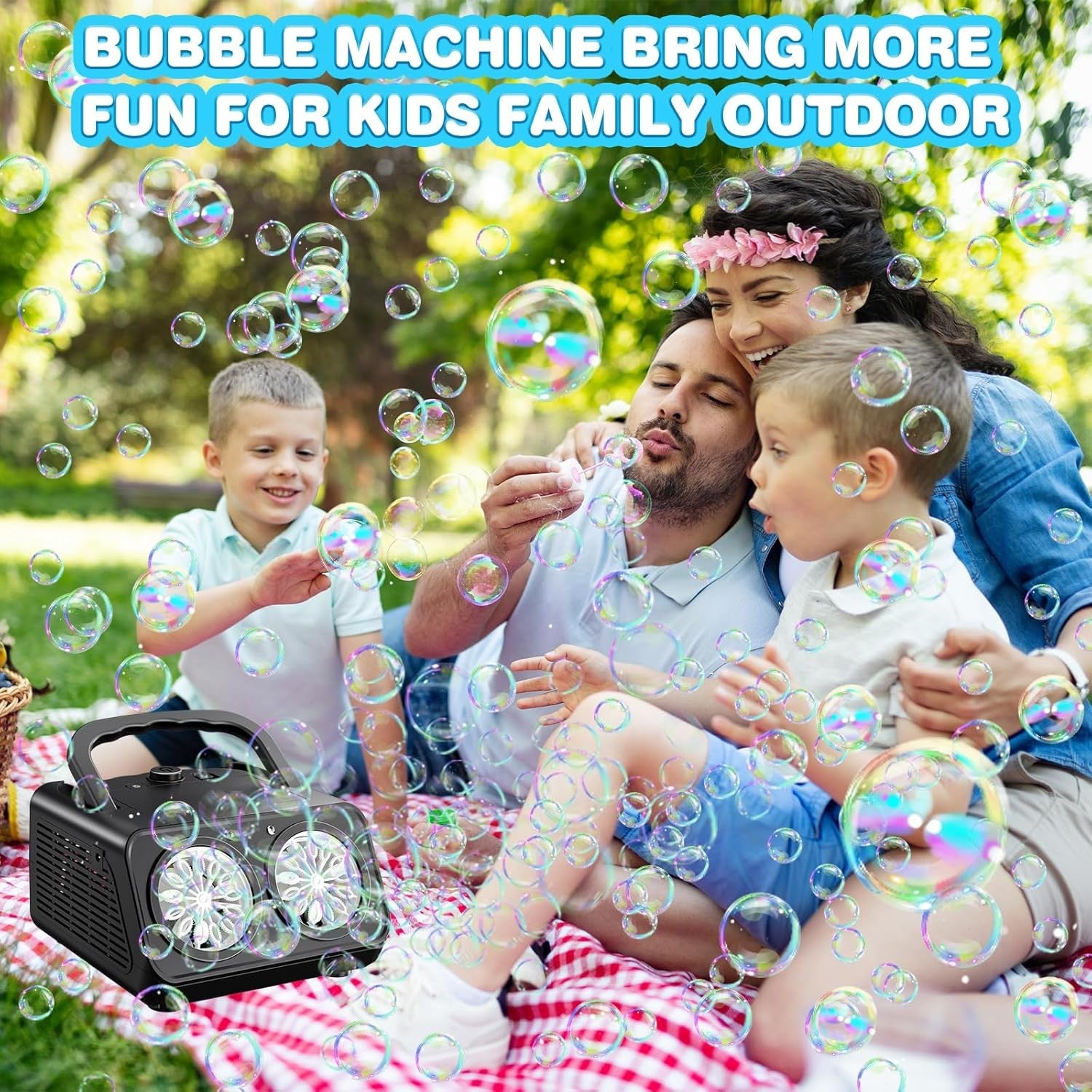Bubble Machine 22000 Bubbles Per Minute USB Battery Portable