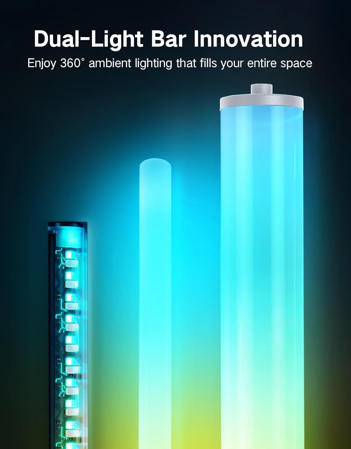 RGB Corner Floor Lamp Smart LED 1500LM App Remote Music