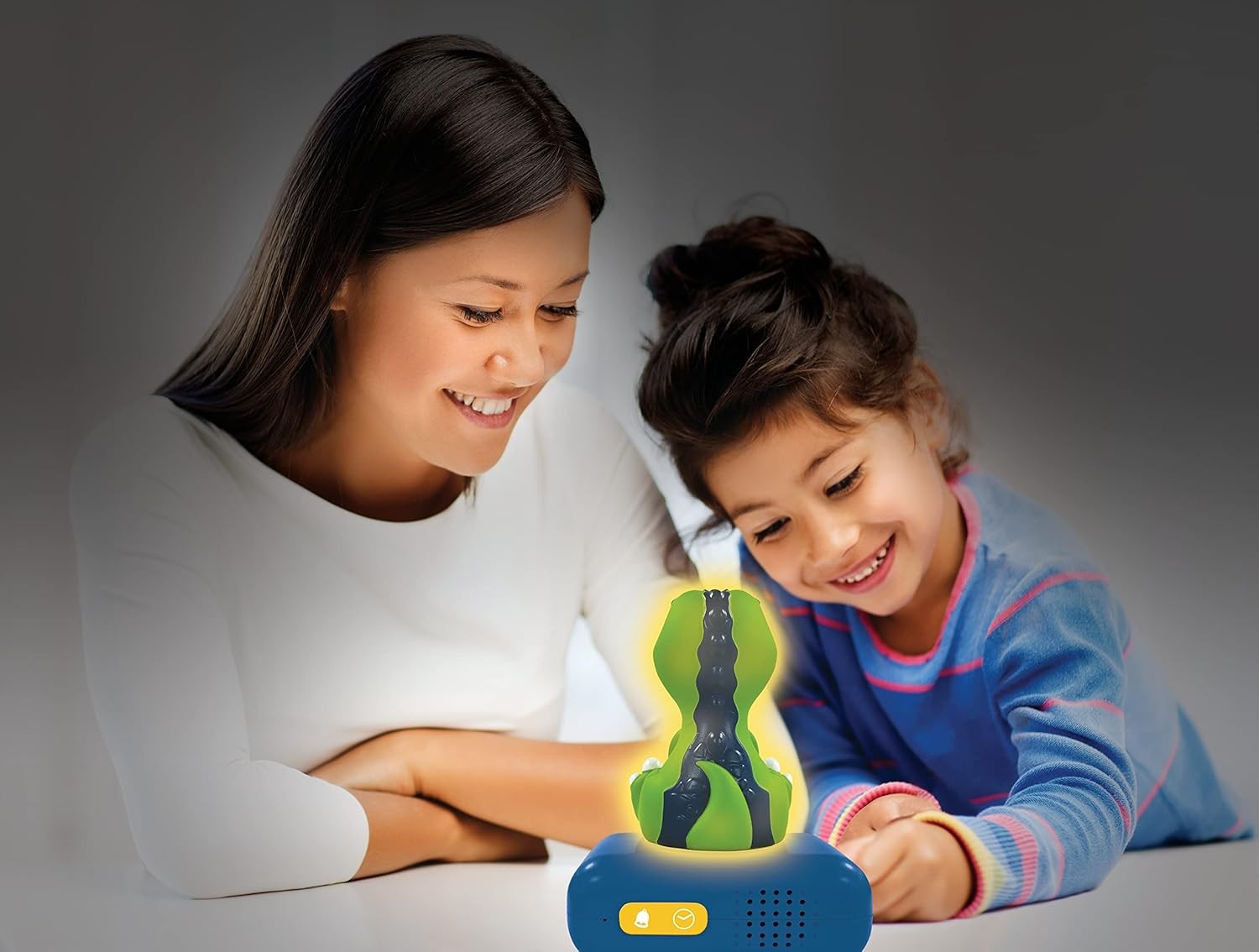 Kids Dinosaur Alarm Clock Night Light LED Display Snooze Sounds Bedroom